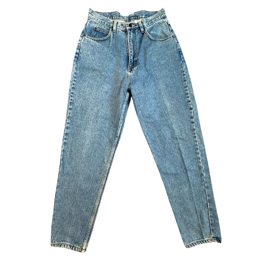 Vintage 90s Open Trails High Waisted Light Wash Denim Mom Jeans Sz 12